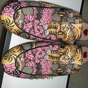 Gucci Mules Princetown 38.5 Tiger